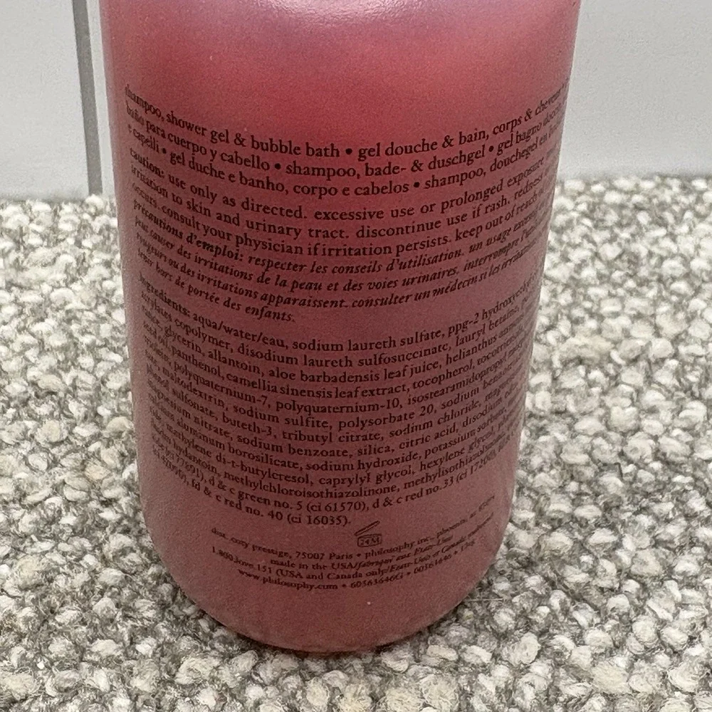Philosophy Sparkling Cranberry Shampoo Shower Gel Bubble Bath NEW SEALED 6 OZ